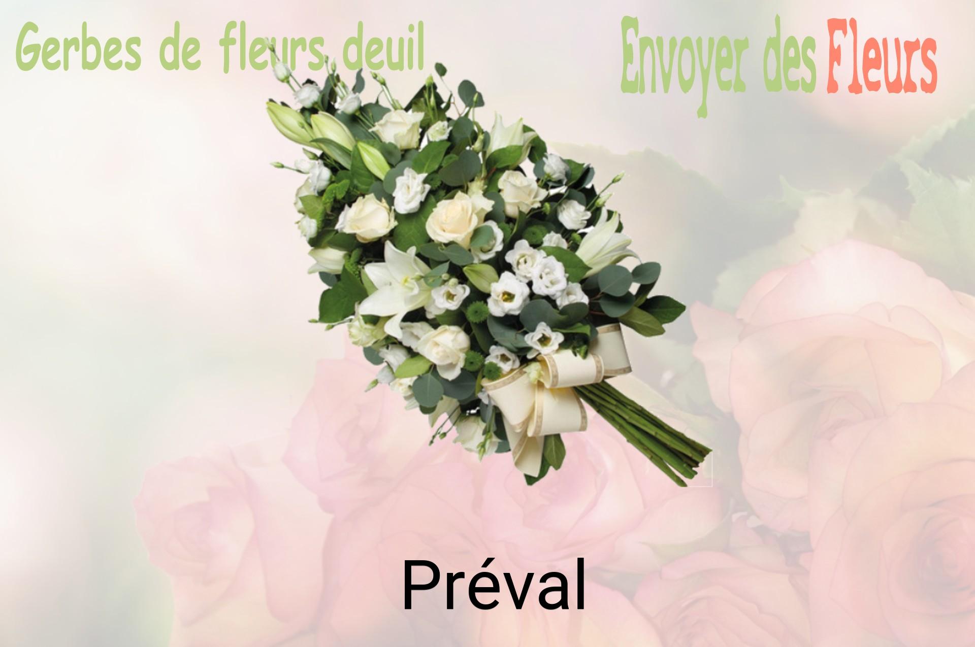 Gerbe de fleurs de deuil livrée à Préval